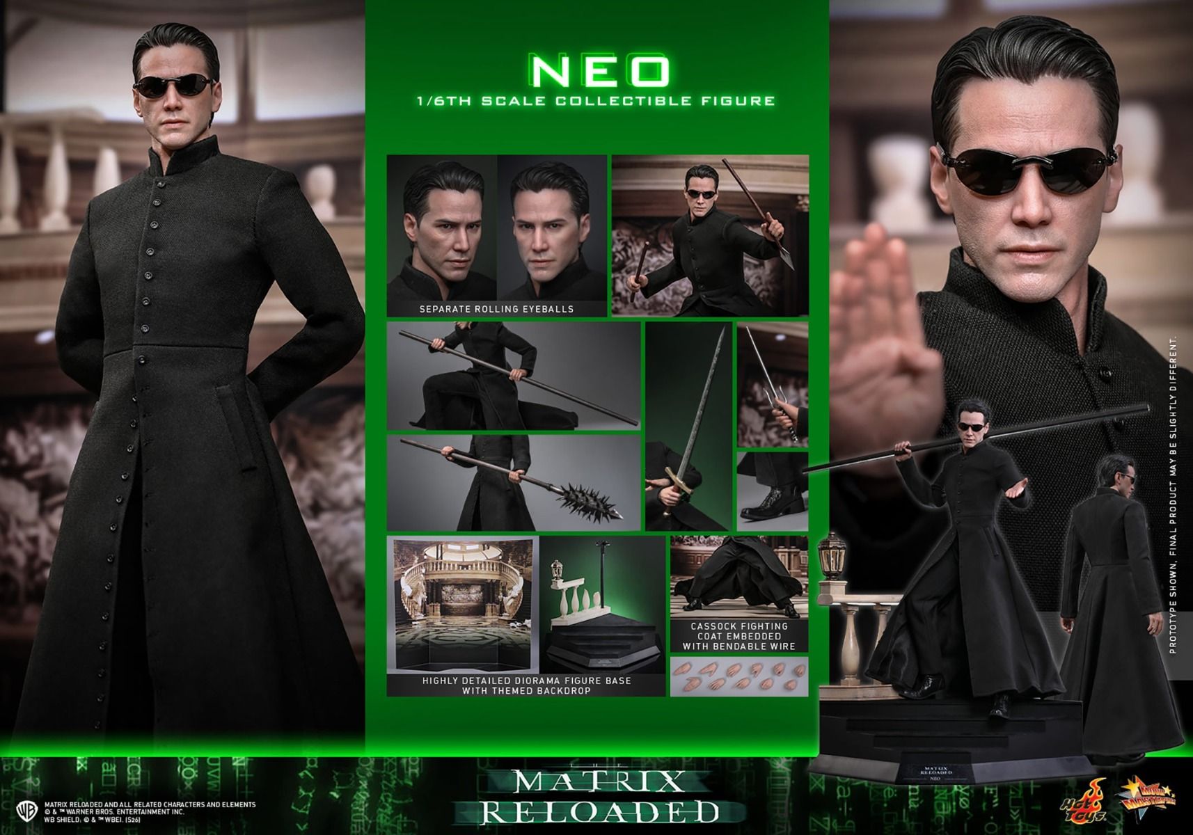 The Matrix Reloaded Neo Sixth Scale Figure