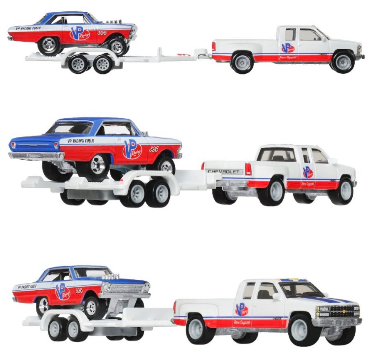 Hot Wheels Premium Car Culture Team Transport Set #68 - '63 Chevy Nova/'88 Chevy Silverado 3500