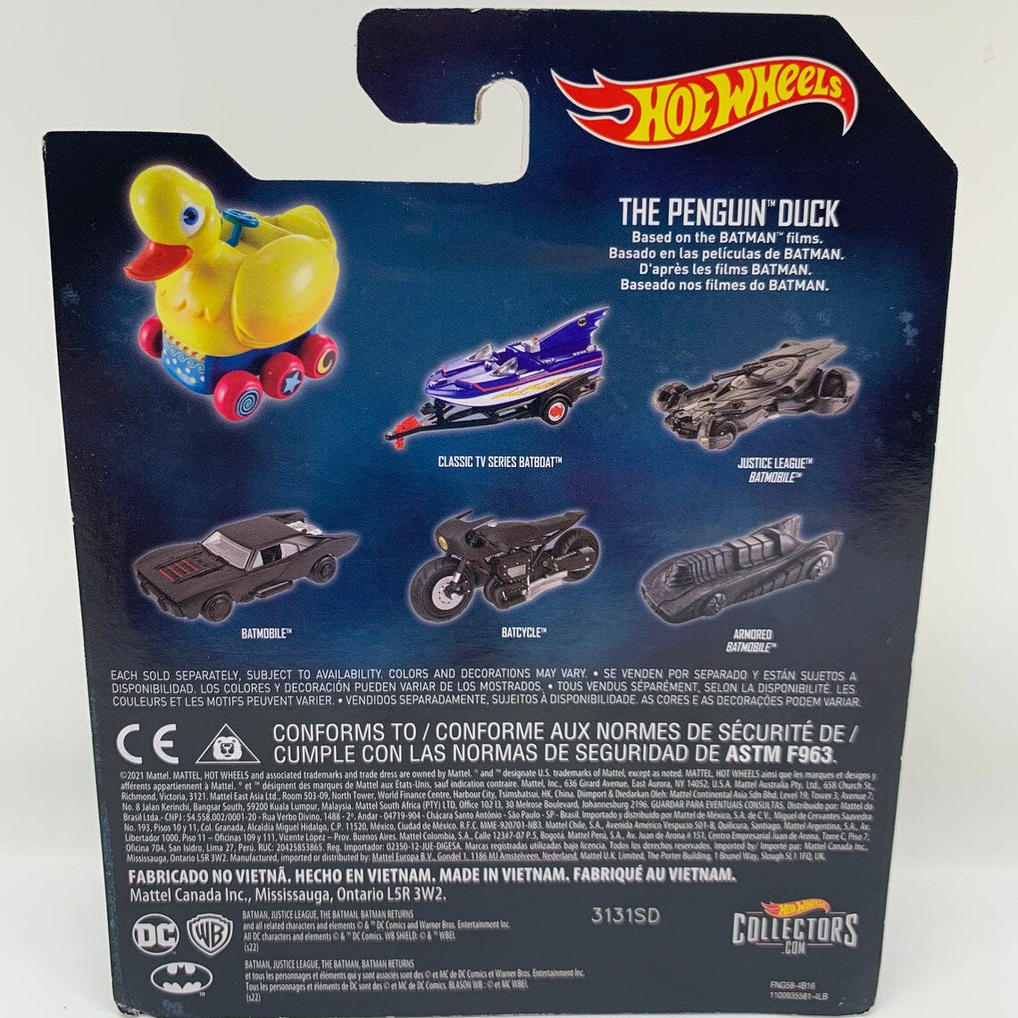 Hot Wheels Batman Returns The Penguin Duck 1:50 diecast vehicle