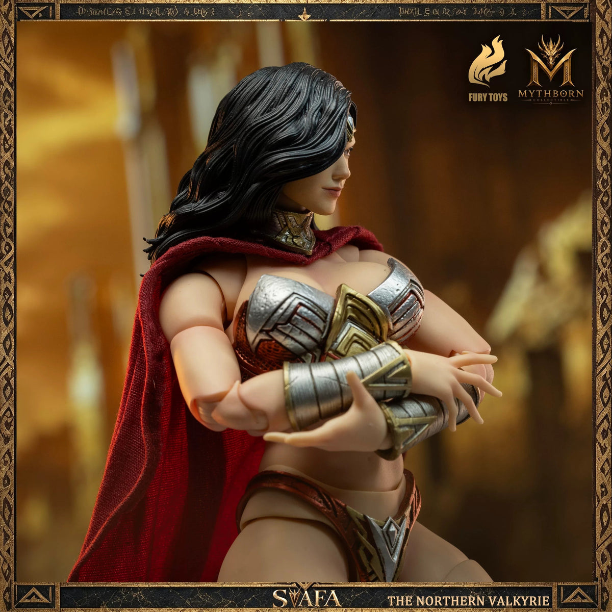 Northern Valkyrie Svafa (Yellow Skin Red Armor Ver.) 1/12 Action Figure By Fury Toys