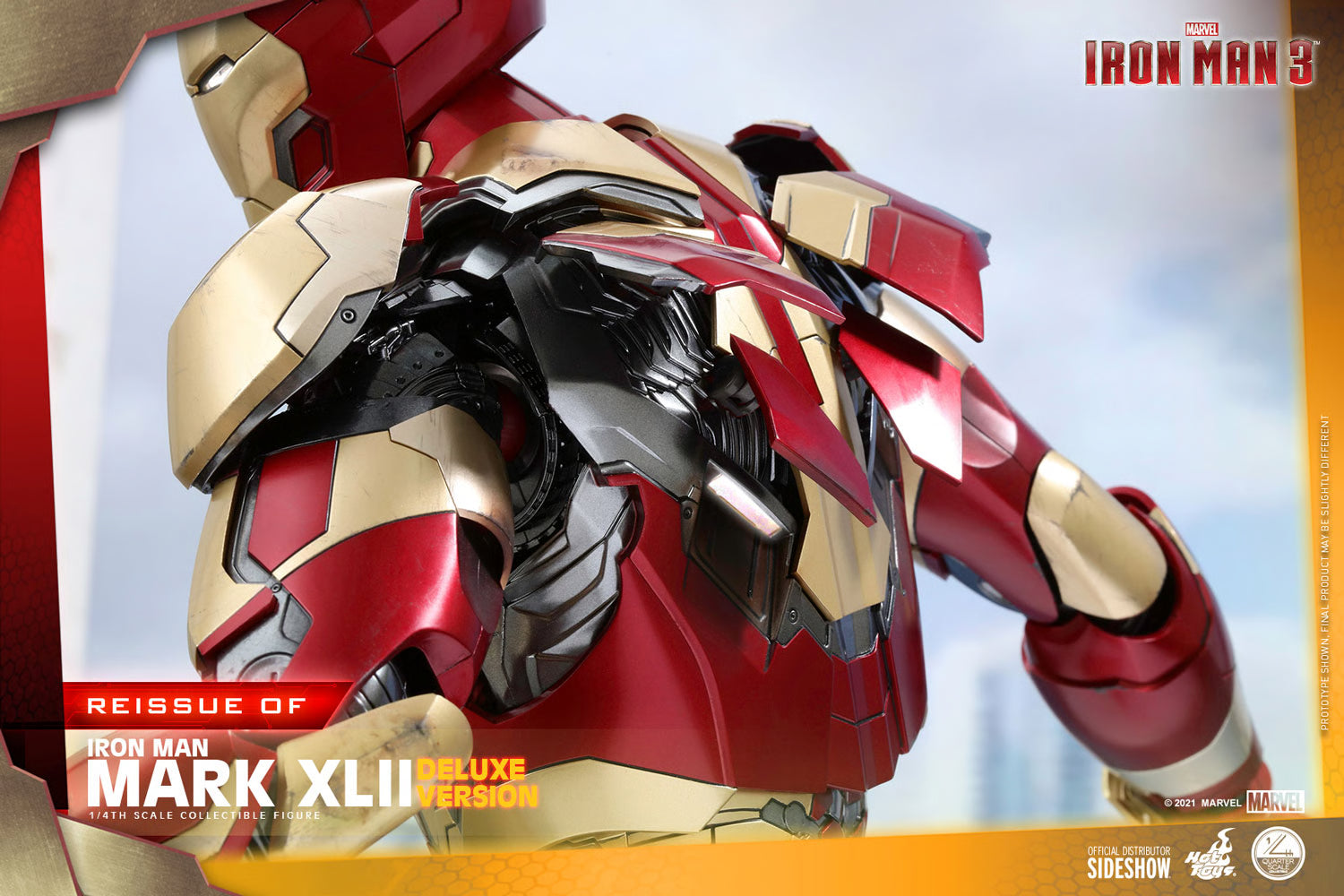 Iron Man Mark XLII (Deluxe Version) Quarter Scale Figure By Hot Toys