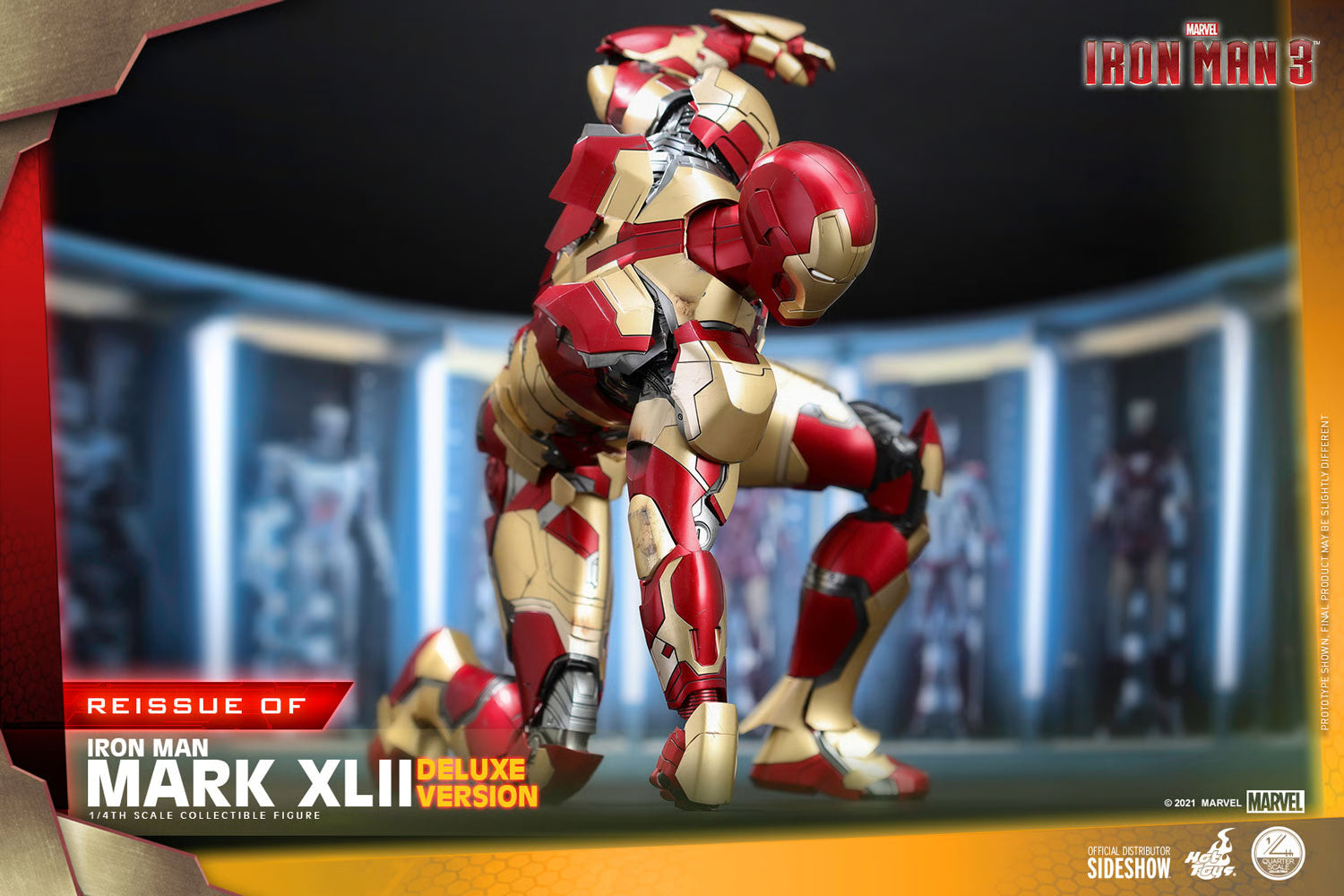 Iron Man Mark XLII (Deluxe Version) Quarter Scale Figure By Hot Toys