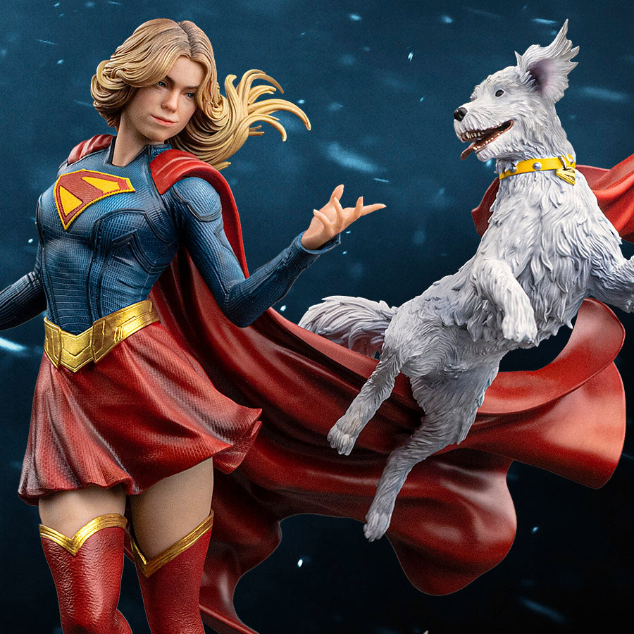 Supergirl and Krypto Statue Supergirl Movie Art Scale 1/10 by Iron Studios