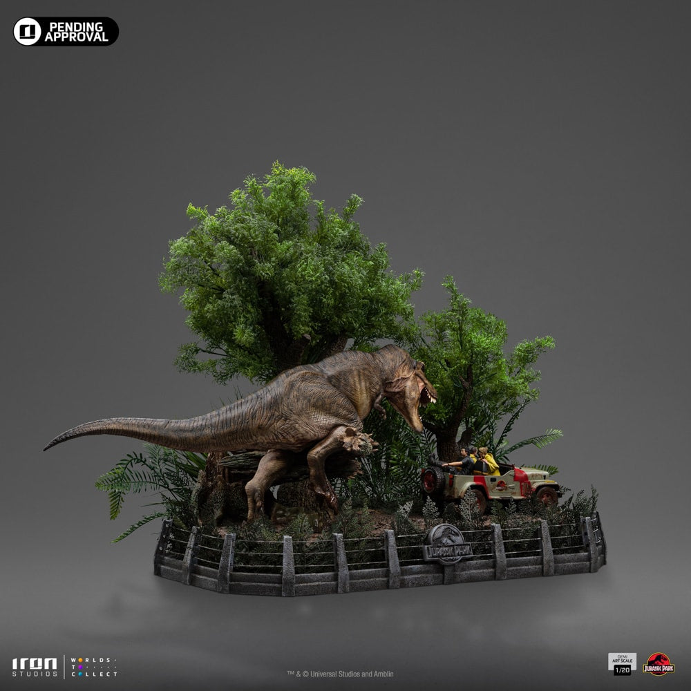 T-Rex Chase (Jurassic Park) Demi Art Scale 1/20 Statue by Iron Studios