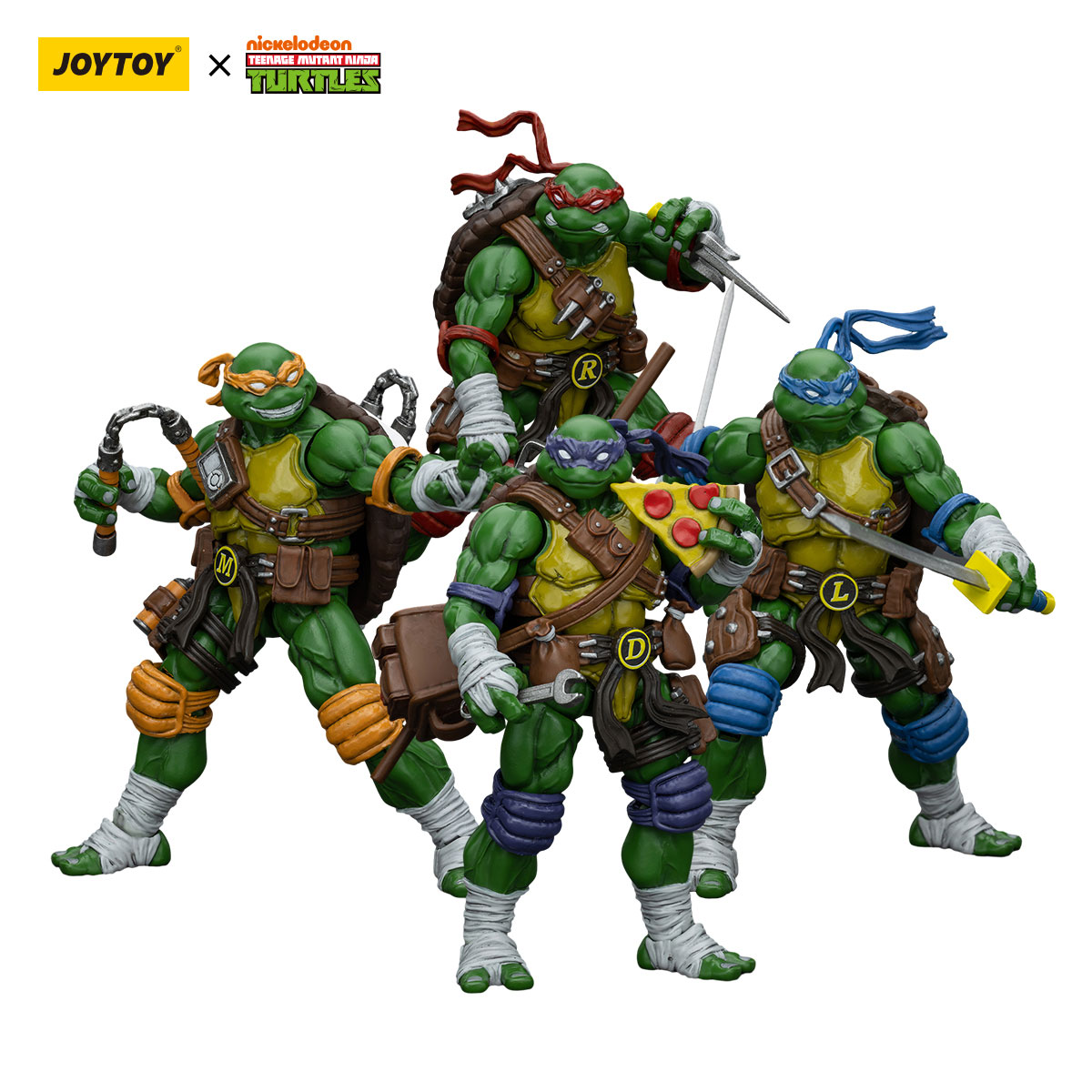 Donatello Raphael Leonardo Michelangelo TMNT Action Figure (set of 4) by JoyToy
