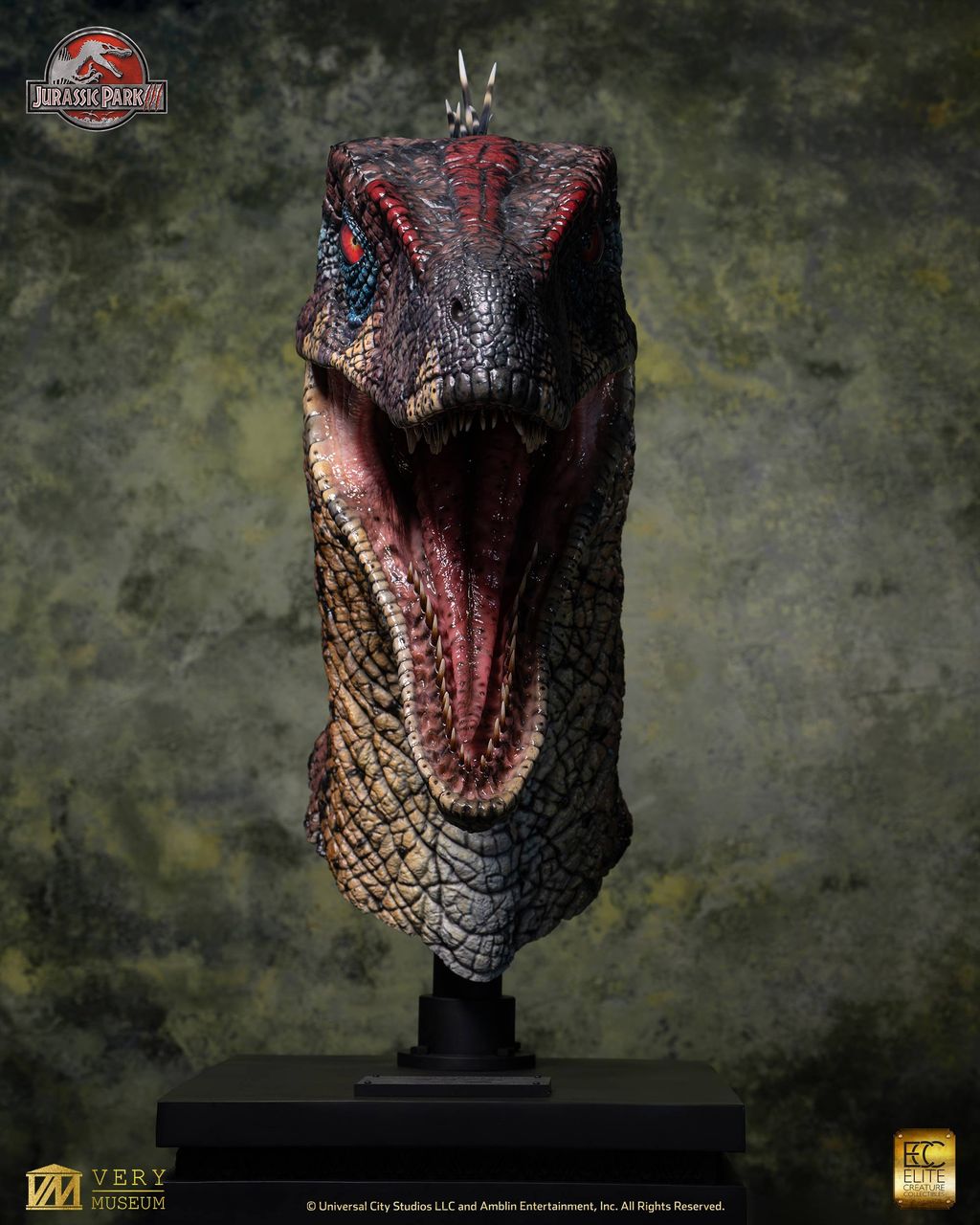 JP III: Male Alpha Velociraptor Bust