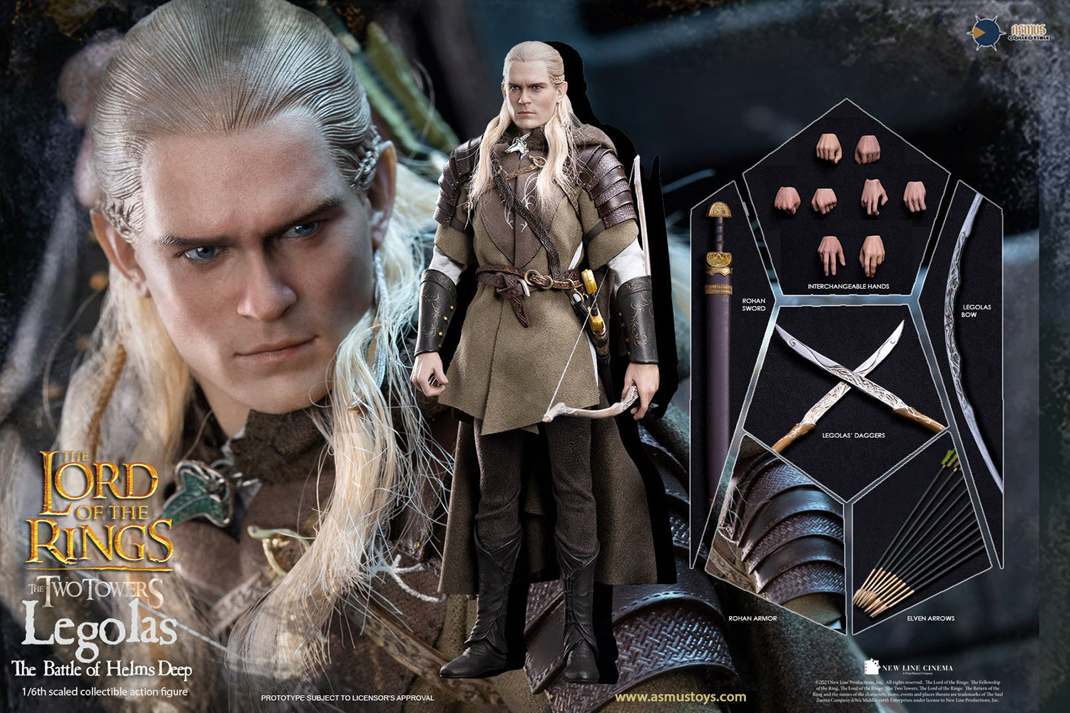 Legolas at Helm's Deep Figure by Asmus Collectible