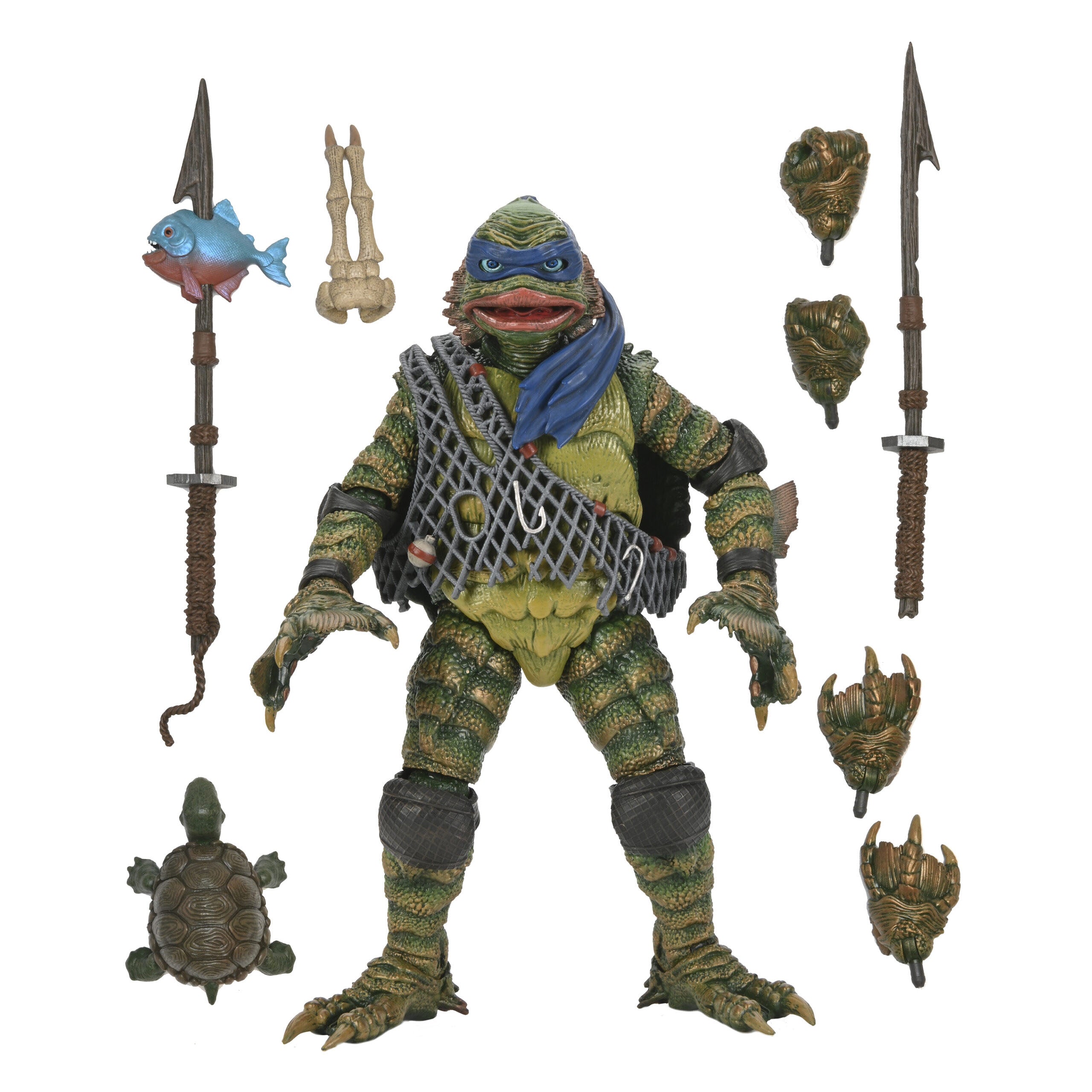 Universal Monsters x TMNT Ultimate Leonardo as the Creature from the Black Lagoon