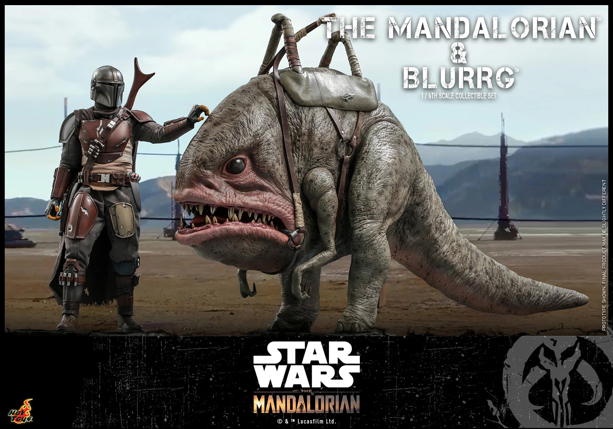 Mandalorian & Blurrg Sixth Scale Figure by Hot Toys