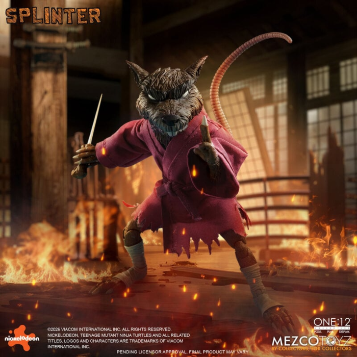 Teenage Mutant Ninja Turtles Master Splinter One:12 Collective Action Figure by Mezco