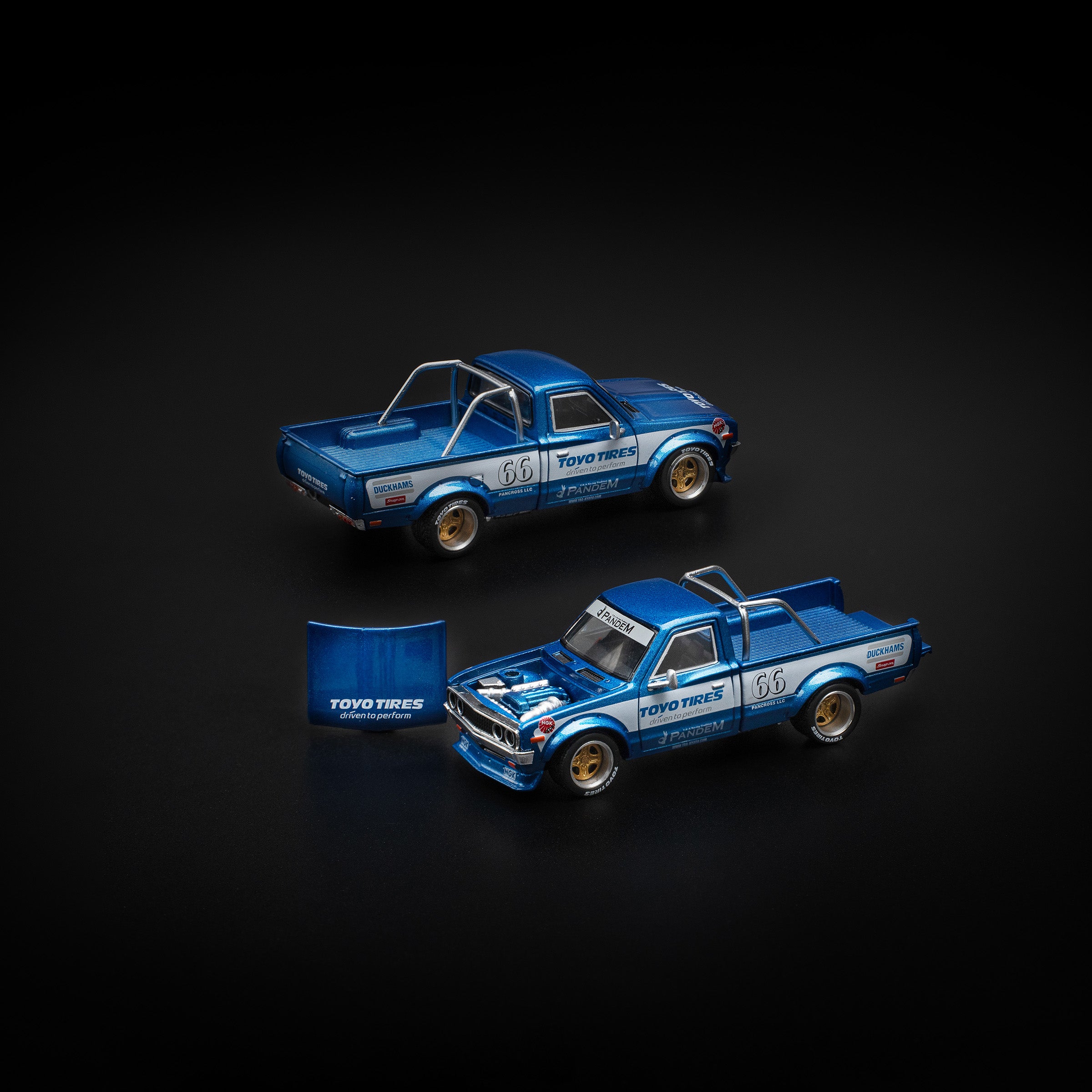 PANDEM DATSUN 620 BLUE NEW TOOLING PR640217 by Pop Race