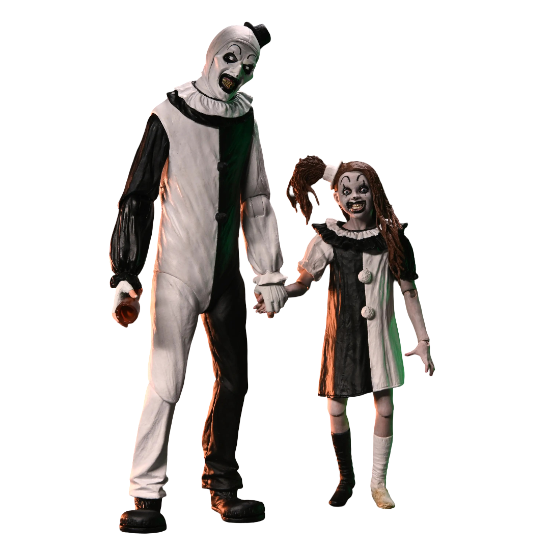 Terrifier 2 Ultimate Art the Clown and The Little Pale Girl Action Figure 2 Pack By NECA