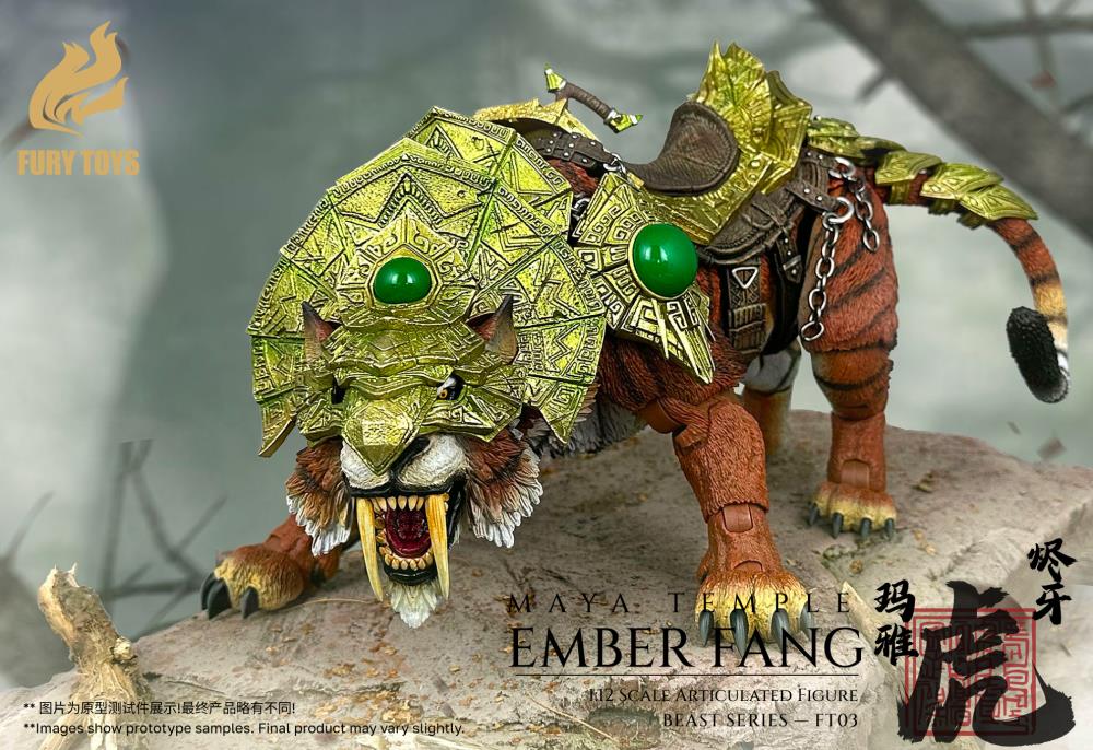 Beast Series Maya Temple Ember Fang Red Tiger (Deluxe Ver.) Action Figure By Fury Toys