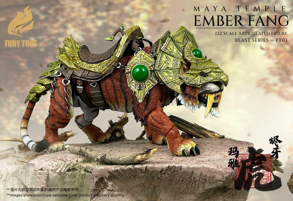 Beast Series Maya Temple Ember Fang Red Tiger (Deluxe Ver.) Action Figure By Fury Toys