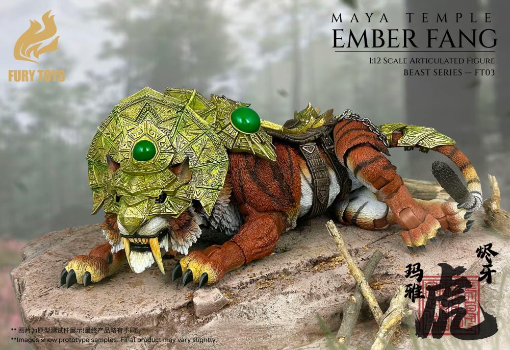 Beast Series Maya Temple Ember Fang Red Tiger (Deluxe Ver.) Action Figure By Fury Toys