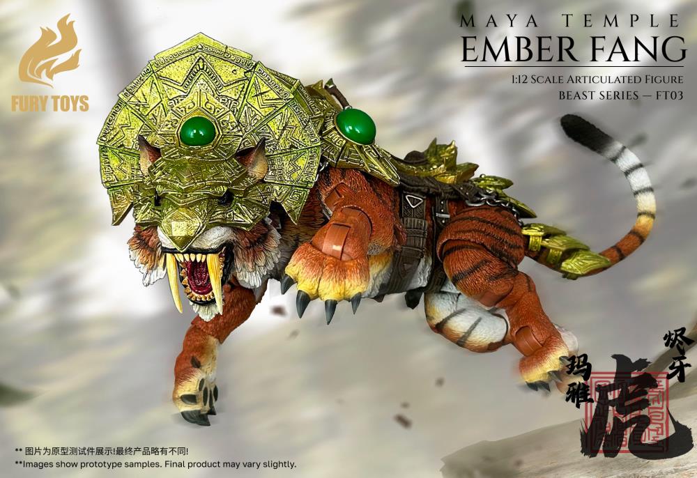 Beast Series Maya Temple Ember Fang Red Tiger (Deluxe Ver.) Action Figure By Fury Toys