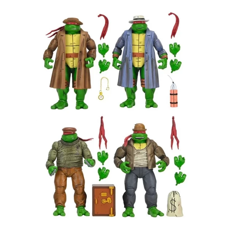 TMNT Mirage Comics Gangster Turtles 4-Pack by Neca