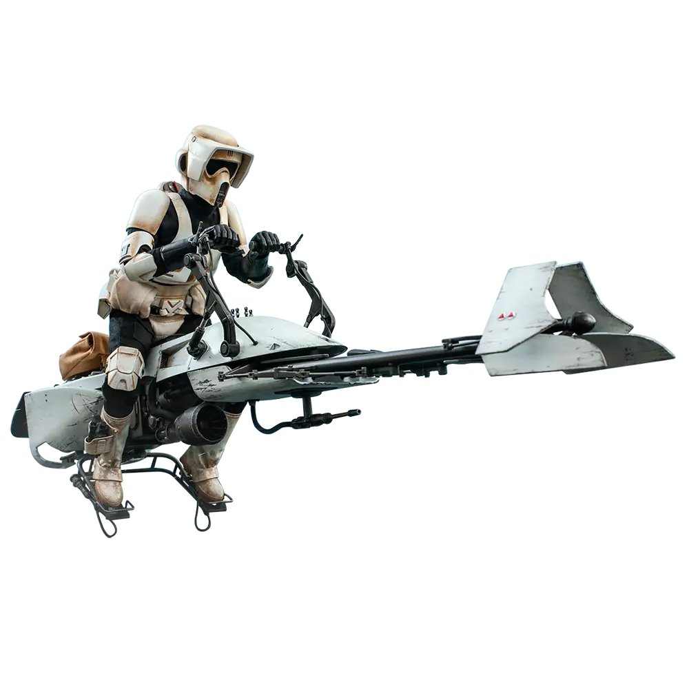 SCOUT TROOPER AND SPEEDER BIKE Set By Hot Toys