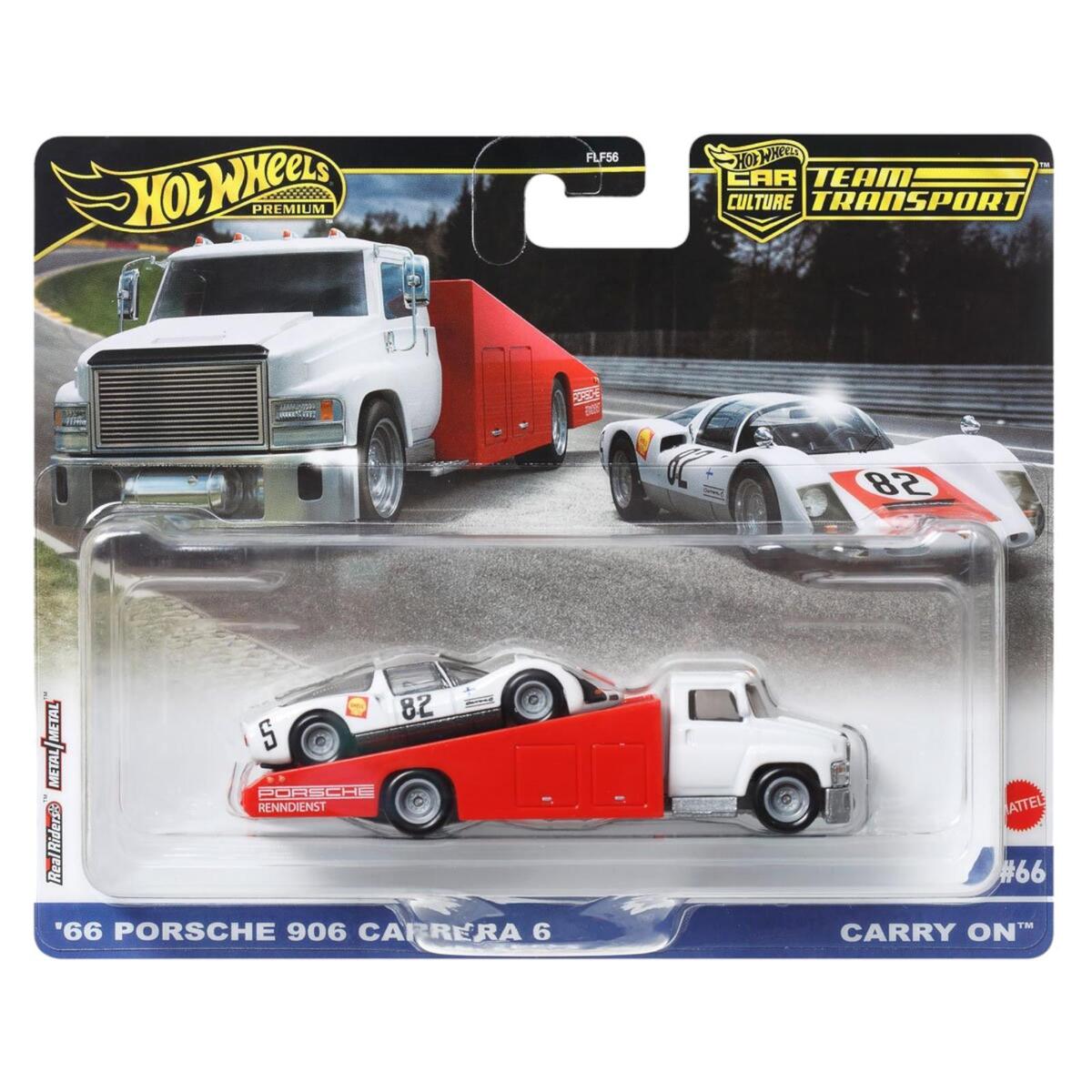 Hot Wheels Premium Car Culture Team Transport Set #66 - '66 Porsche 906 Carrera 6/Carry On