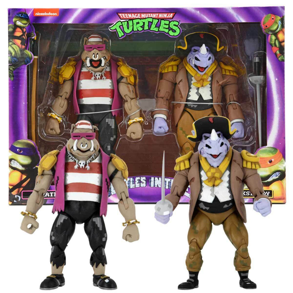 Pack 2 figurines Vacation Bebop and Rocksteady - Tortues