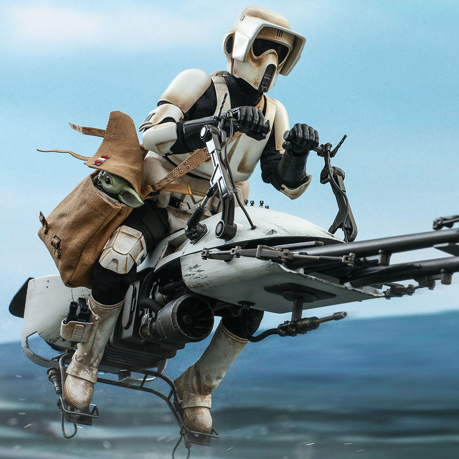 SCOUT TROOPER AND SPEEDER BIKE Set By Hot Toys