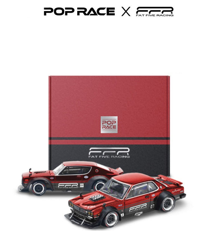 Pop Race x FFR 1:64 Nissan Skyline GT-R V8 Drift (Hakosuka / Kenmeri) 2025 Exclusive Box Set