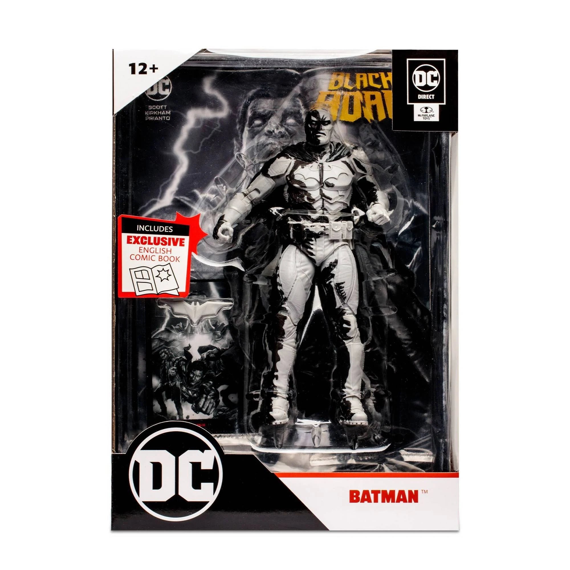 Batman Action Figure with DC Comics Black Adam Comic Book By McFarlane