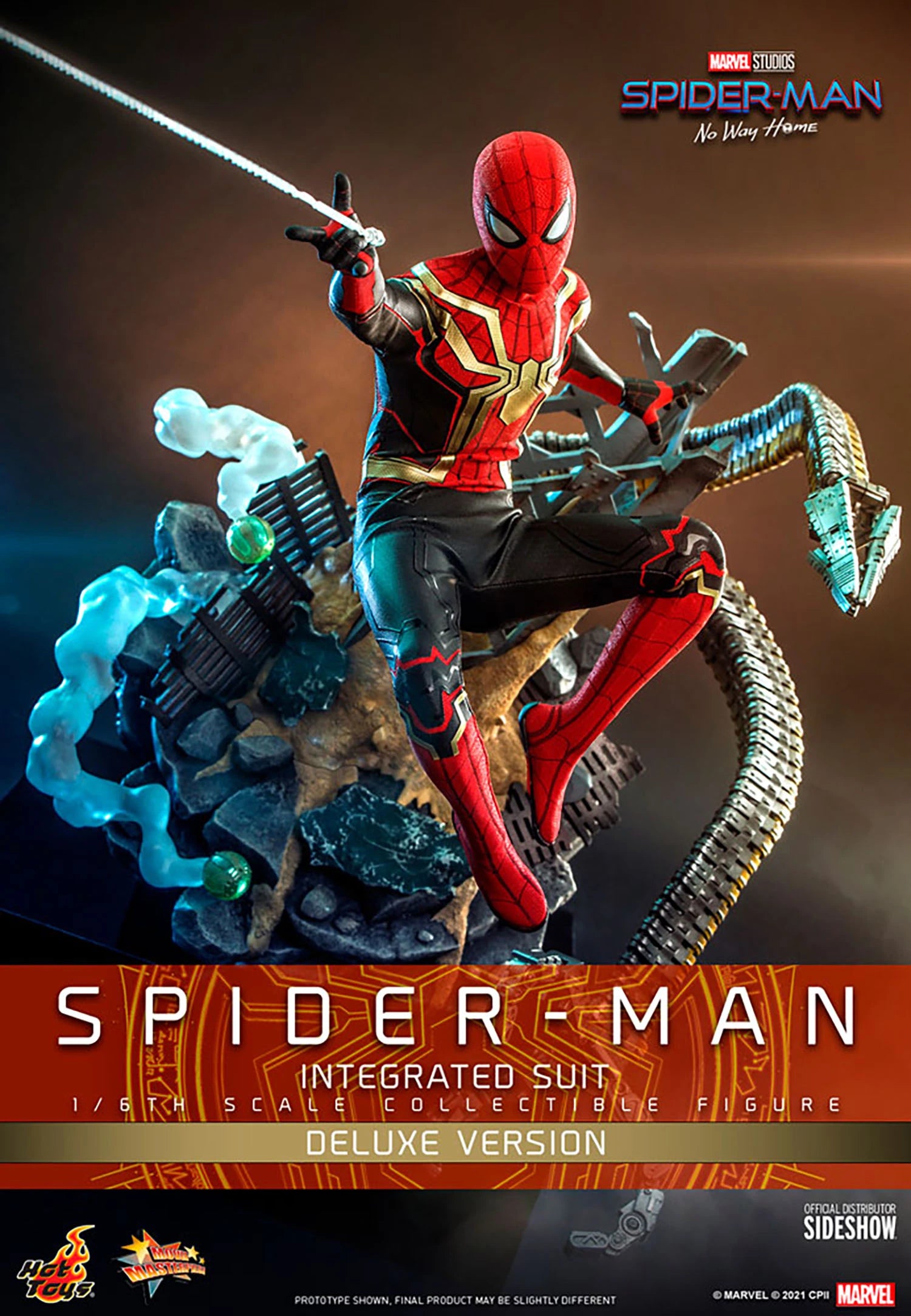 SPIDER-MAN (INTEGRATED SUIT) DELUXE VERSION Sixth Scale Figure By Hot Toys