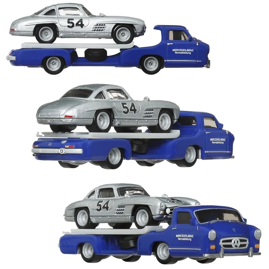 Hot Wheels Premium Car Culture Team Transport Set #70 - Mercedes-Benz 300 SL/ '55 Mercedes-Benz Blaues Wunder