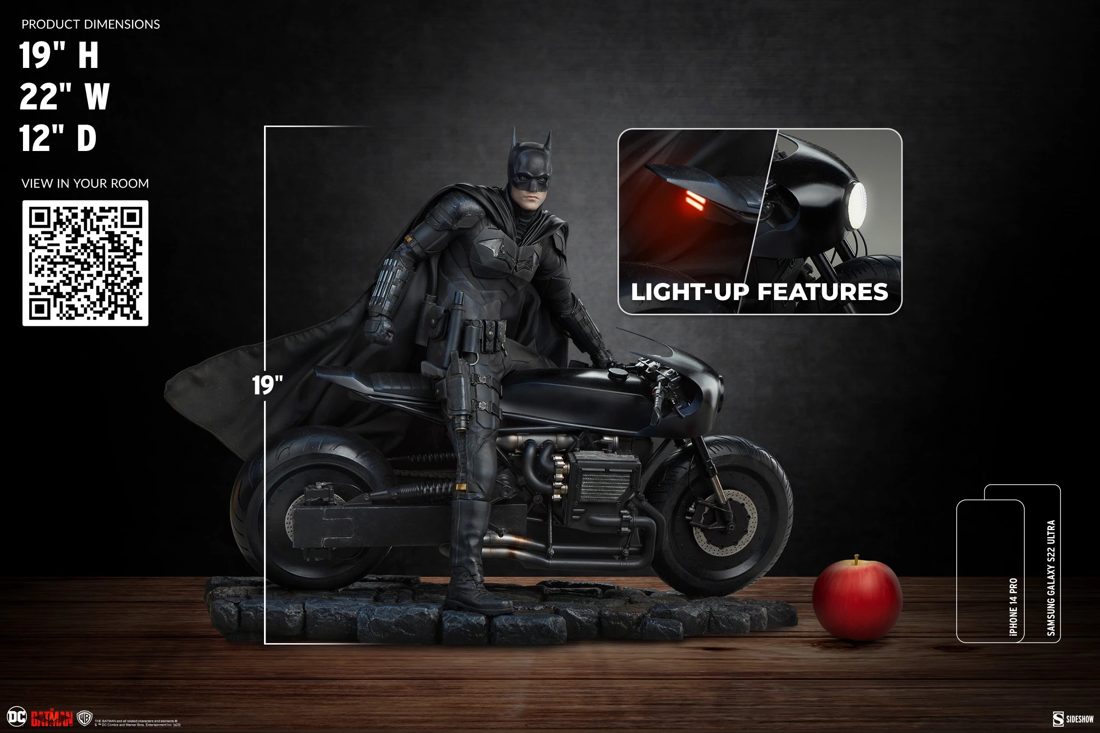 THE BATMAN ON BIKE Premium Format Figure by Sideshow Collectibles