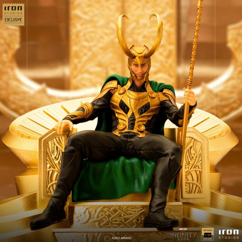 Loki on throne 1/10 art scale CCXP exclusive By Iron Studios