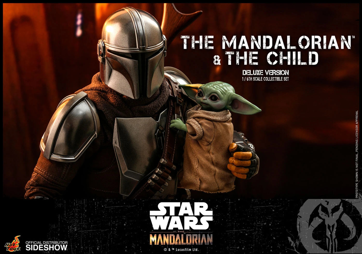 THE MANDALORIAN AND THE CHILD (DELUXE) Collectible Set By Hot Toys