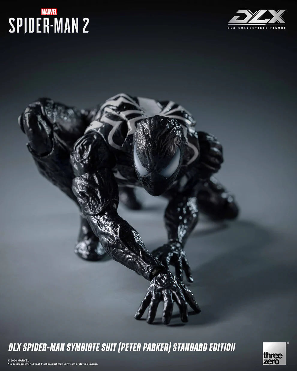Spider-Man 2 Spider-Man Symbiote Suit Peter Parker Standard Edition DLX Figure By Threezero