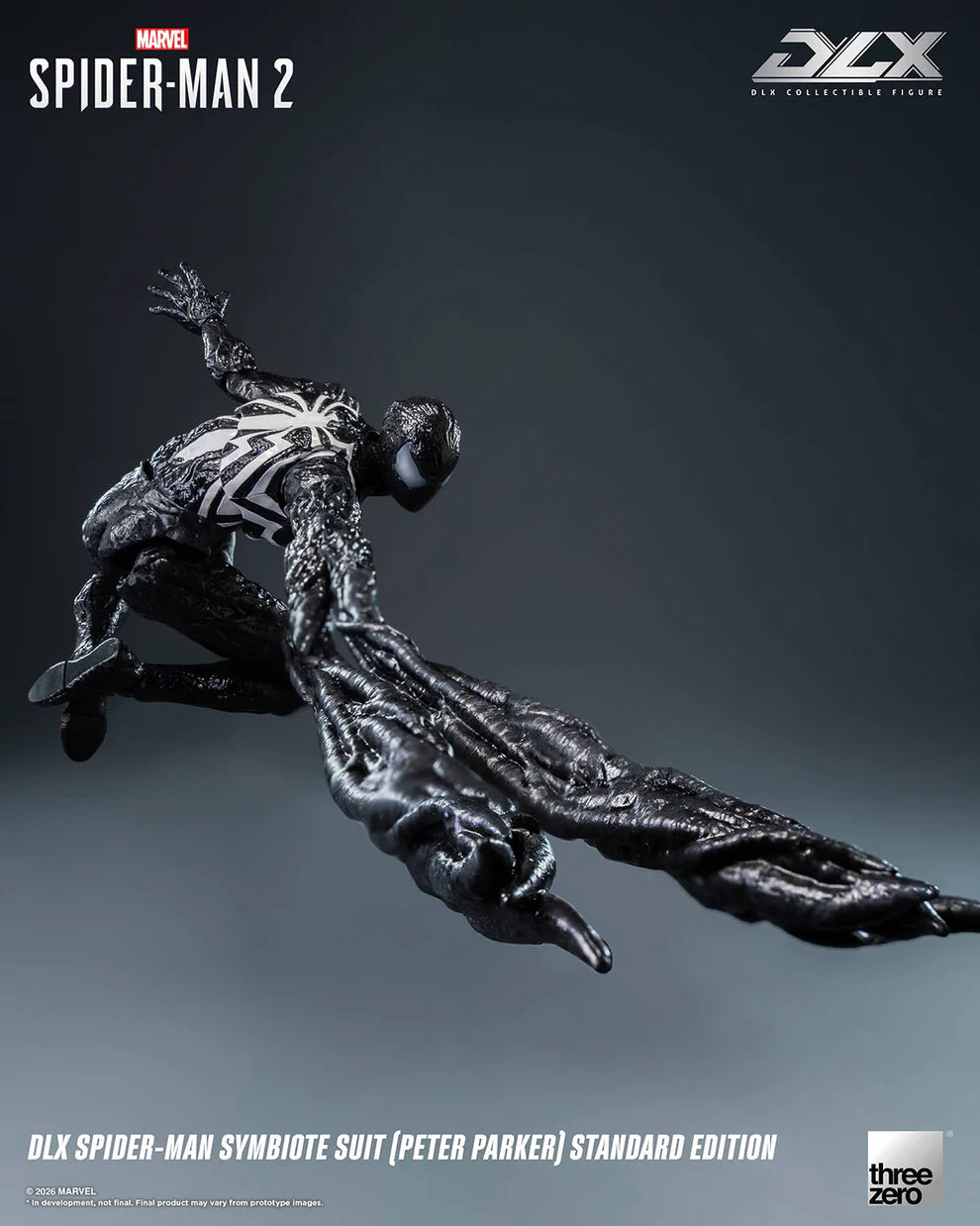Spider-Man 2 Spider-Man Symbiote Suit Peter Parker Standard Edition DLX Figure By Threezero