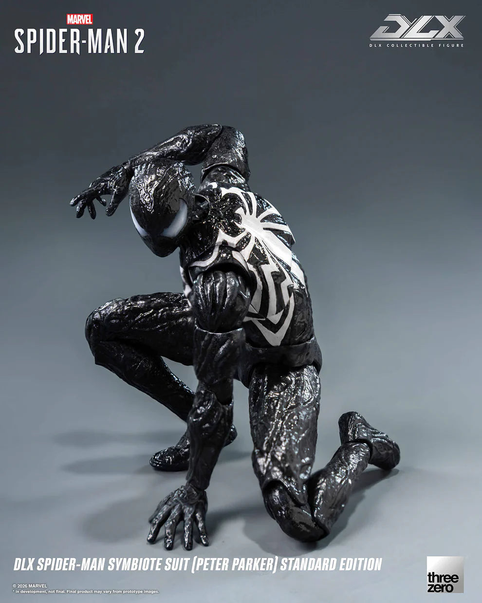 Spider-Man 2 Spider-Man Symbiote Suit Peter Parker Standard Edition DLX Figure By Threezero