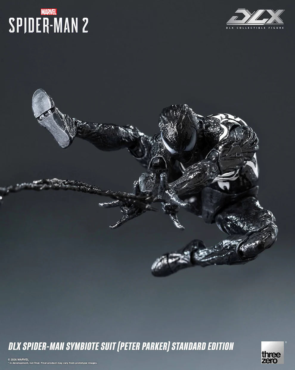Spider-Man 2 Spider-Man Symbiote Suit Peter Parker Standard Edition DLX Figure By Threezero