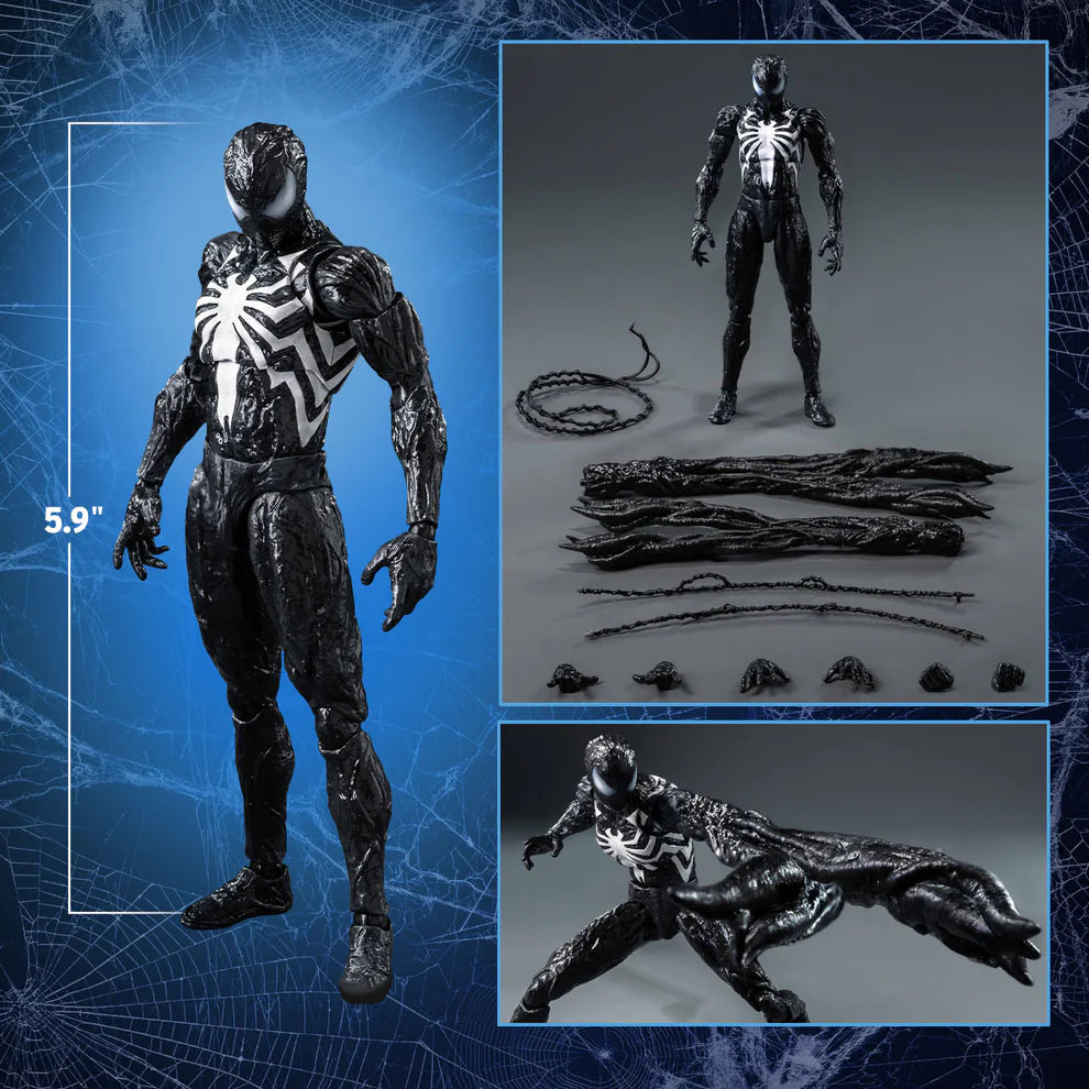 Spider-Man 2 Spider-Man Symbiote Suit Peter Parker Standard Edition DLX Figure By Threezero