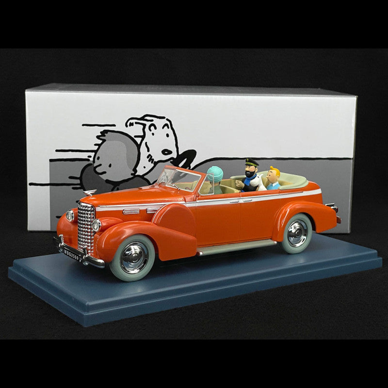 Tintin Car 1/24 Scale New Delhi Taxi Cadillac V8 Diecast Model