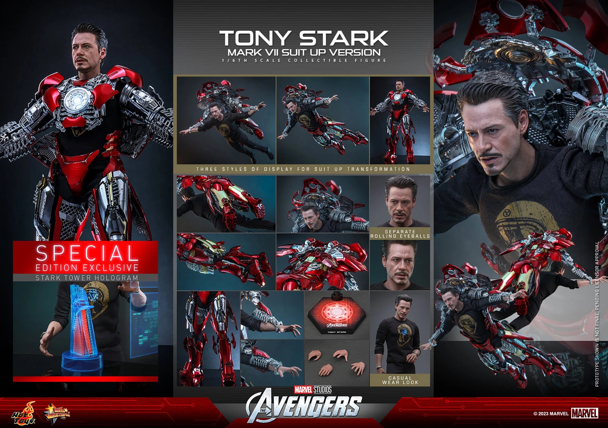 Tony Stark Mark VII Suit-Up Version 9Special Edition) 1/6 Scale By Hot Toys