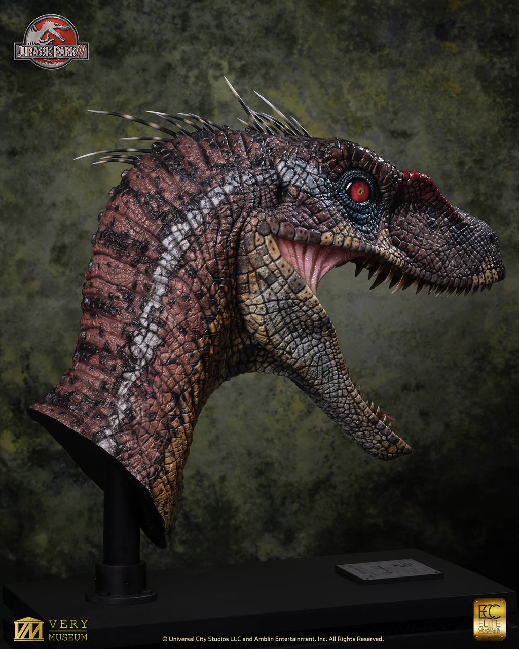 JP III: Male Alpha Velociraptor Bust