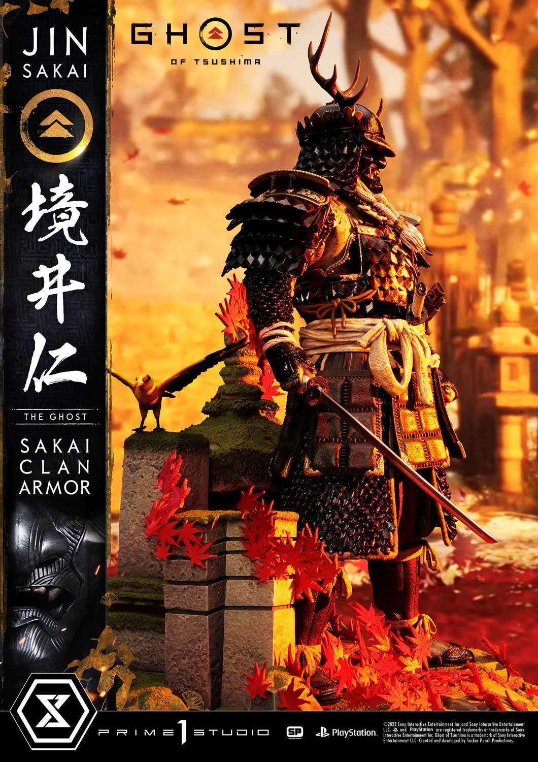Ghost of Tsushima Jin Sakai The Ghost Sakai Clan Armor Statue by Prime1 Studio