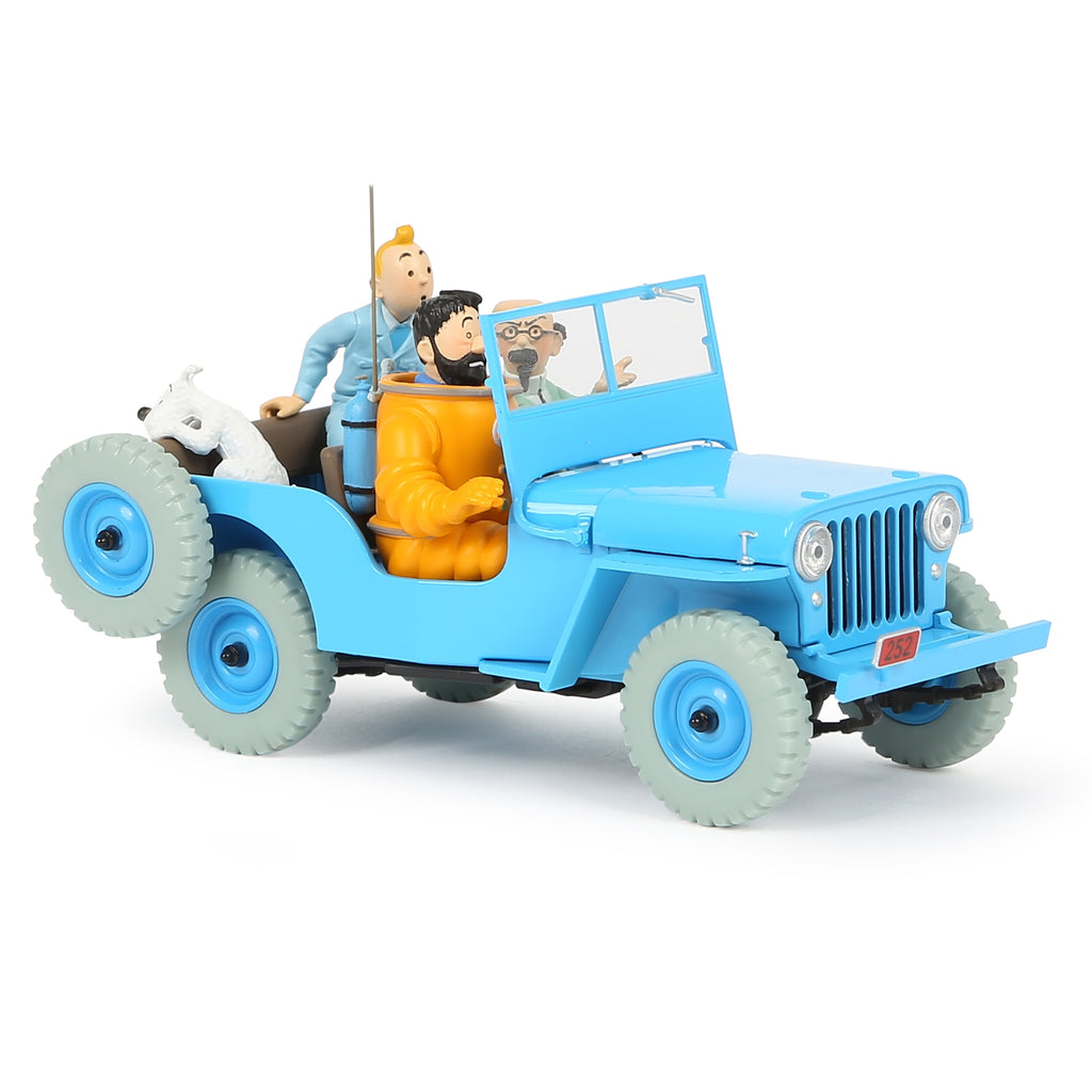 ADVENTURES OF TINTIN Car 1/24th Scale #04 The Blue Jeep - Destination Moon