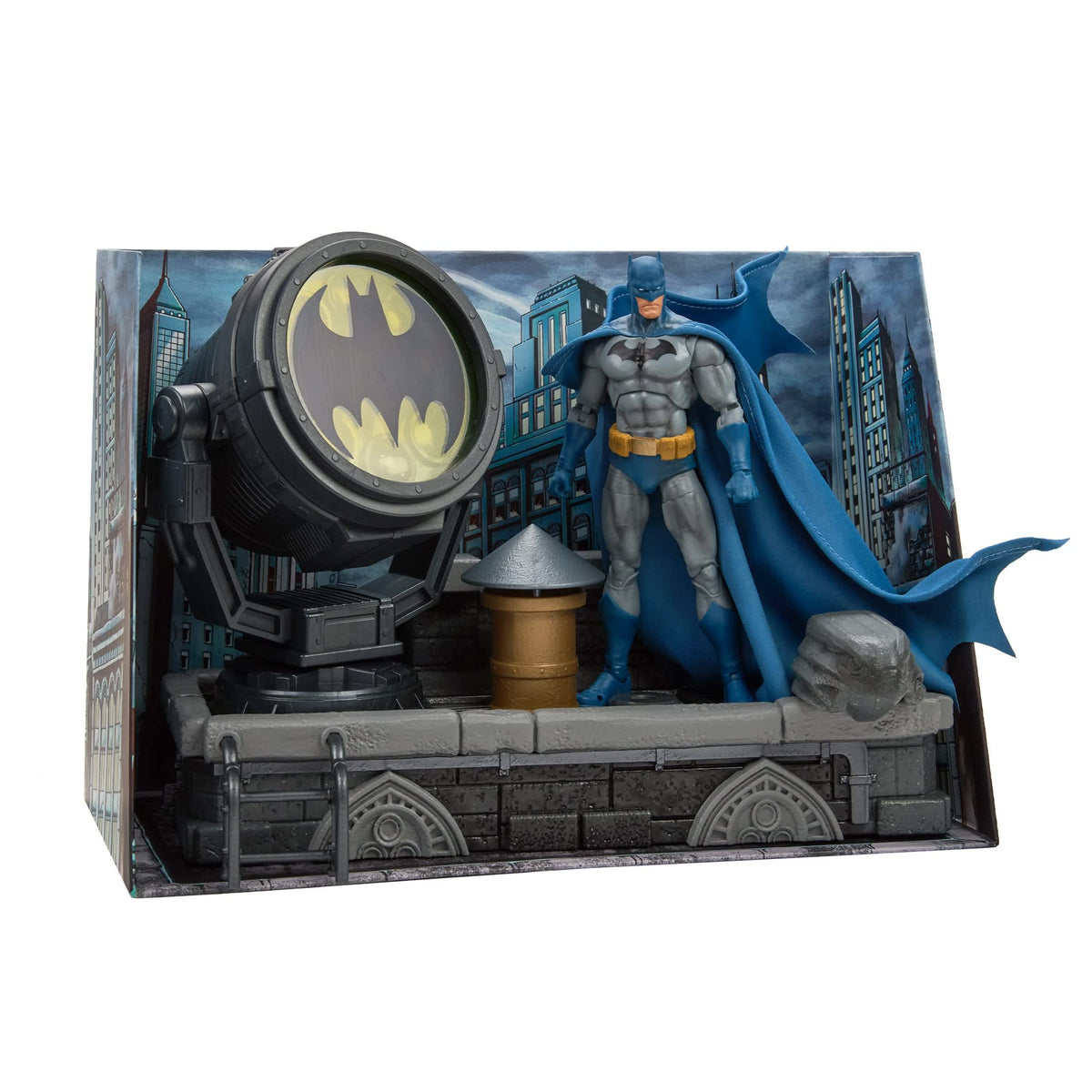 DC Premium Batman: Hush Rooftop Bat-Signal Diorama Set by Mattel