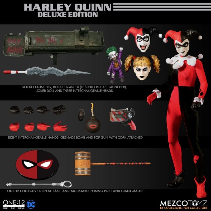 Harley Quinn Deluxe Edition One:12 Action Figure By Mezco