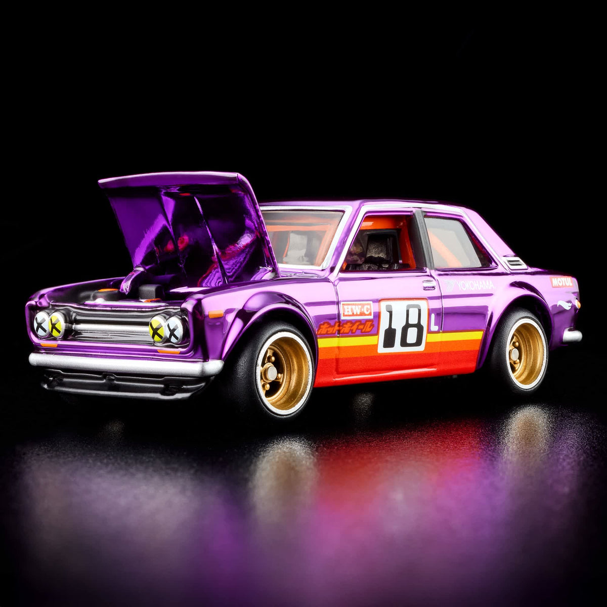 Hot Wheels RLC Exclusive ’71 Datsun 510 (Purple/Race Livery)